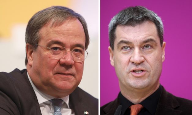 Drohende Abstimmung wegen Uneinigkeit in K-Frage von Armin Laschet und Markus Söder