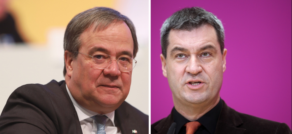 Drohende Abstimmung wegen Uneinigkeit in K-Frage von Armin Laschet und Markus Söder